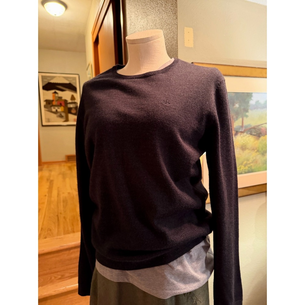 Polo Ralph Lauren Sweater women XL Gray Merino Wool Crewneck Knit Pullover